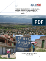Precios Del Suelo Distrito 9 Cochabamba Bolivia