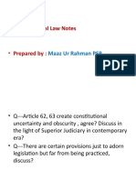 Constitutional Law Notes: Maaz Ur Rahman PSP