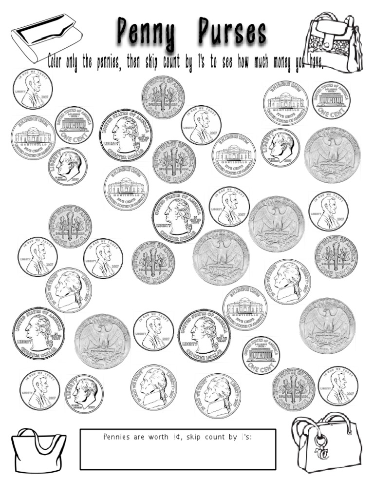 coin coloring pages