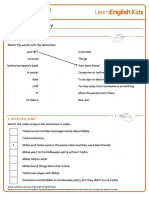 Video Zone Abbies Bullying Story Worksheet