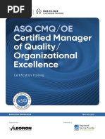 Asq Cmq/Oe: Certified Manager of Quality / Organizational Excellence