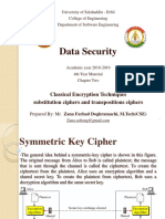 Data Security: Classical Encryption Techniques Substitution Ciphers and Transpositions Ciphers