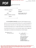 Teri Buhl V Harvey J. Kesner Summons Complaint 3.24.22 NY State Court