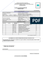 Formato Planilla de Preinscripcion CINU MECANICA DENTAL 2021-1