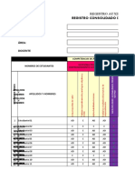 IE: Año: Área: Docente: Registro Consolidado de Evaluaci N de Aprendizaje Ó