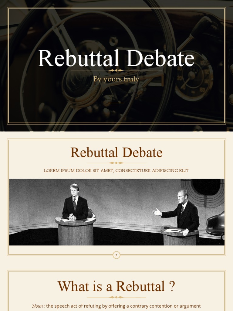 Rebuttal Debate Guide | PDF | Political Communication | Speech