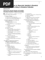 Uniform Requirements for Manuscripts