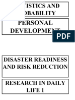 Statistics and Probability: Personal Development