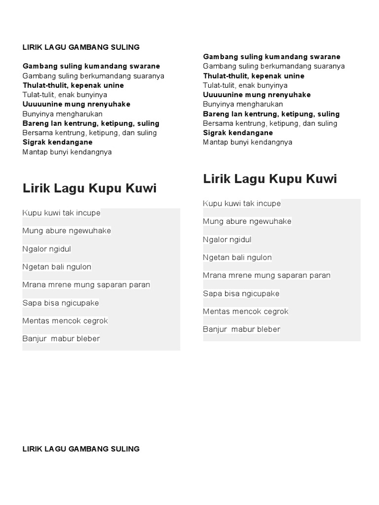 Lirik Lagu Jawa yang Penuh Makna dan Menghibur Hati