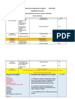 Calendarización de La Asignatura de Inglés II