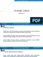 Strategi Lokasi: Pertemuan 11