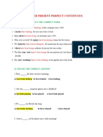 Exercise Present Perfect Continuous 3b