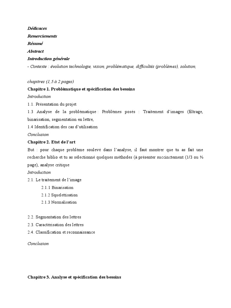 Plan Rapport PFE