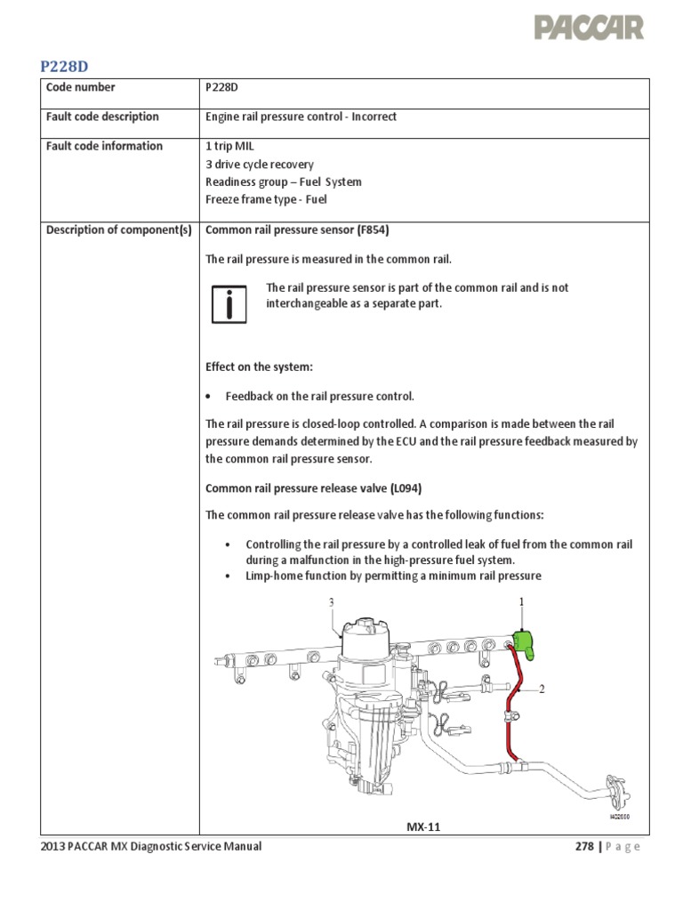 PACCAR MX-13 Fuel System Overview | PDF | Fuel Injection | Pump