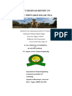 A Project/Seminar Report On Inkjet /printable Solar Cell