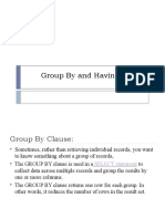 Group By and Having Clause Guide