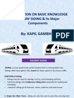 Presentation On Basic Knowledge Railway Siding & Its Major Components