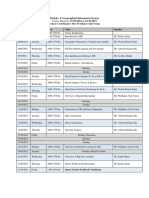 GIS Module Schedule and Topics