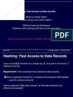 Hashing: Fast Access To Data Records
