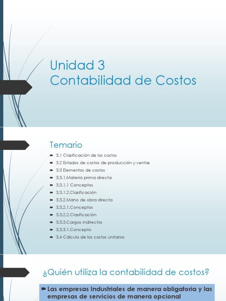 Contabilidad de Costos en Empresas Manufactureras | PDF | Costo ...
