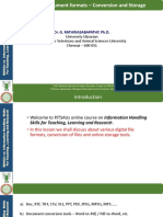 Digital Document Formats - Conversion - Storage by Dr. G. Rathinasabapathy