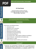 Information - Communication Technologies by Mr. N.P. Ravi Kumar