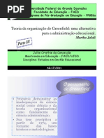 PARTE III _Slids -Teoria da organização de Greenfield