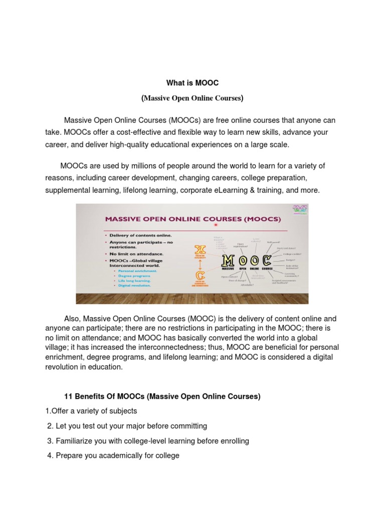 Understanding MOOCs for Lifelong Learning | PDF | Massive Open Online ...