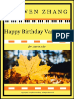 Happy Birthday Variations - Full Score