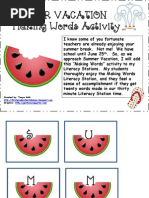Download Summer Vacation Making Words by Tanya Holk SN56647425 doc pdf