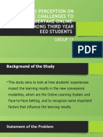 Student'S Perception On The Challenges To Undertake Online Learning Among Third Year Eed Students