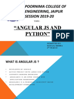 Poornima College of Engineering, Jaipur SESSION 2019-20: "Angular Js and Python"