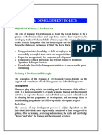 Training & Development Policy