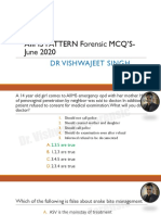 Aiims Pattern Forensic Mcq'S-June 2020: DR Vishwajeet Singh