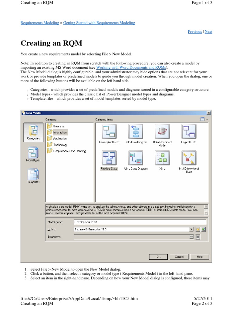 RQM Creation Guide for Developers | PDF | Filename | System Software