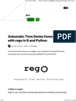 Automatic Time Series Forecasting with rego in R and Python