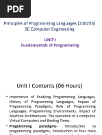 Principles of Programming Languages UNIT I