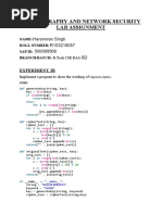 Crpytography and Network Security Lab Assignment: Experiment 2B