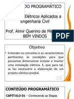 2 Slides PROJETOS ELÉTRICOS - TAREFA I - QUADRO DE PREVISÃO DE CARGAS I