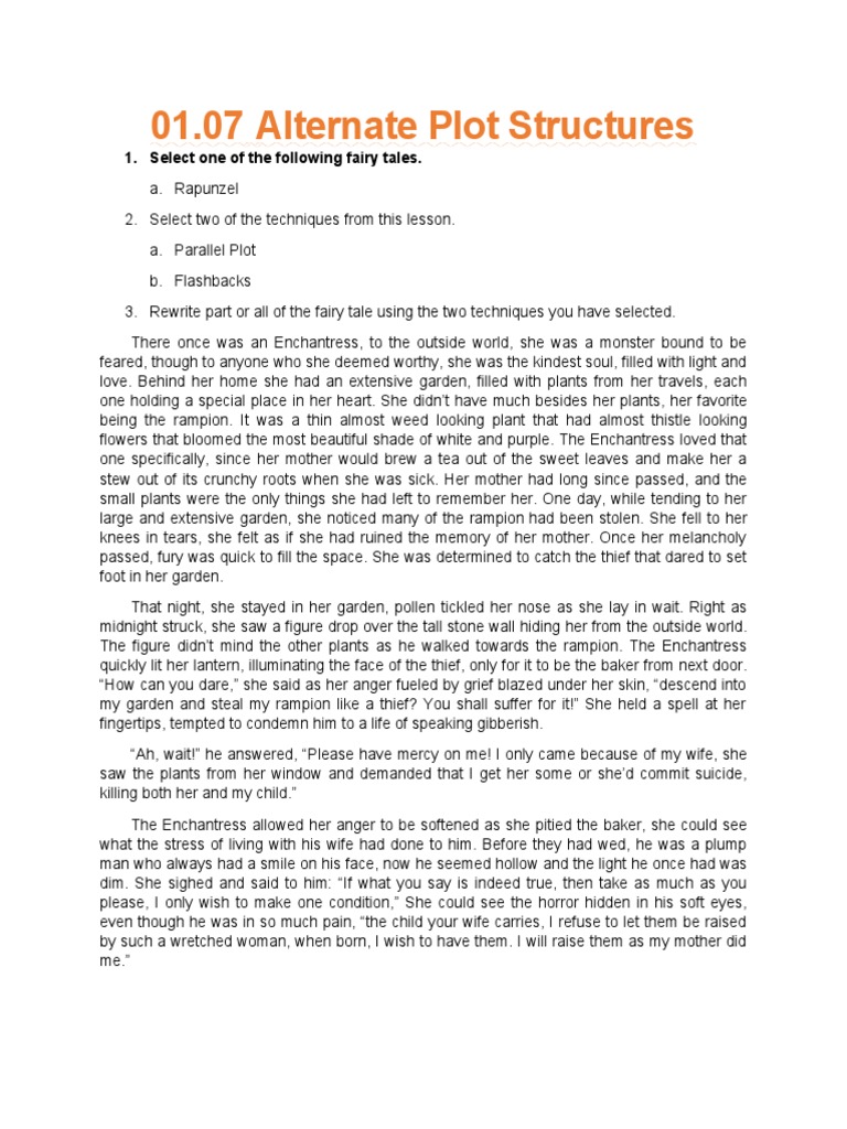 Alternate Plot Structures Examples