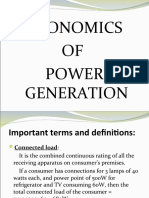 Economics of Power Generation: Key Terms and Load Curves
