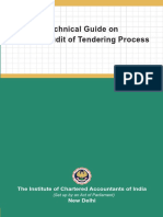 Technical Guide On Internal Audit of Tendering Process: ISBN: 978-81-8441-547-6