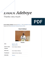 Enoch Adeboye The Principles For The End Time
