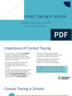 COVID-19 Contact Tracing in Schools: Louisiana Department of Health Office of Public Health