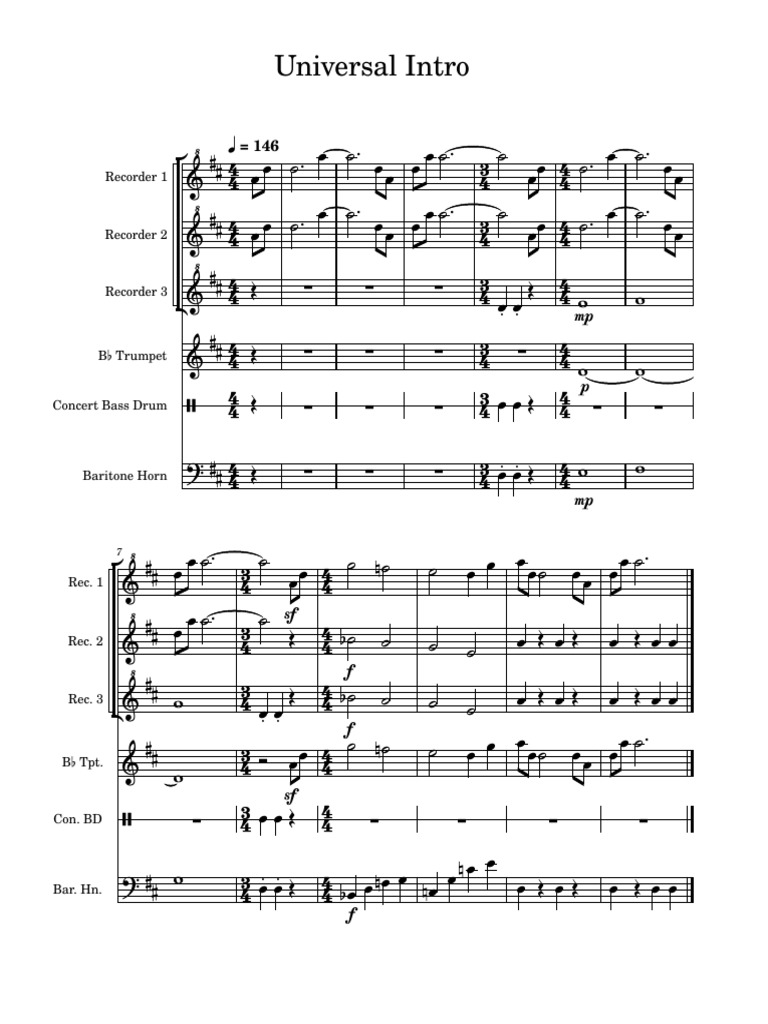 Universal Intro | PDF | Musical Instruments | Aerophones