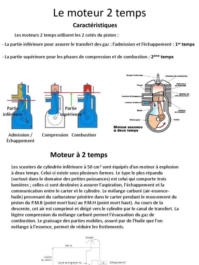 Moteur Diesel 2 Temps Fonctionnement et Calculs PDF Puissance — free download