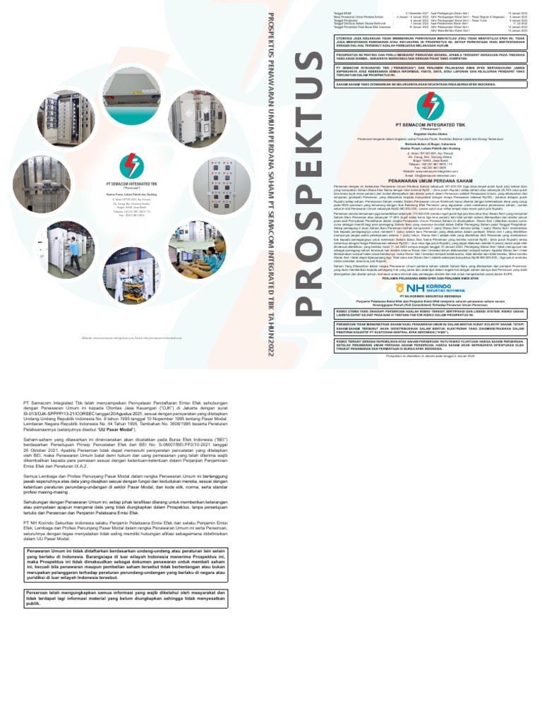 F - Prospektus PT Semacom Integrated TBK | PDF