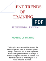 By Kanchan Trends of Training