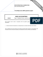 0452 Accounting: MARK SCHEME For The May/June 2008 Question Paper
