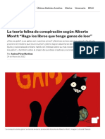 La Teoría Felina de Conspiración Según Alberto Montt - "Hago Los Libros Que Tengo Ganas de Leer" - Infobae